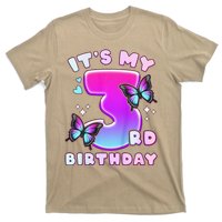 3rd Birthday, 3 Years, Butterflies And Number 3 T-Shirt