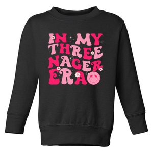 3rd Birthday 3 Year Old Bday In My Threenager Era Toddler Sweatshirt