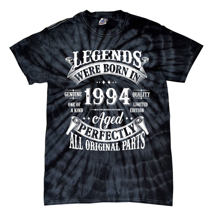 30th Birthday 30 Years Old Vintage Legends Born In 1994 Tie-Dye T-Shirt