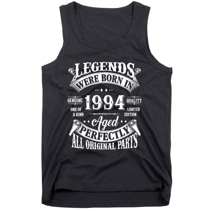 30th Birthday 30 Years Old Vintage Legends Born In 1994 Tank Top