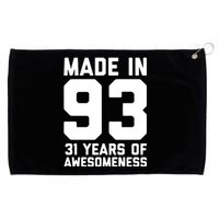 31st Birthday 31 Year Old Gift Women Son Daughter Long Sleeve Grommeted Golf Towel