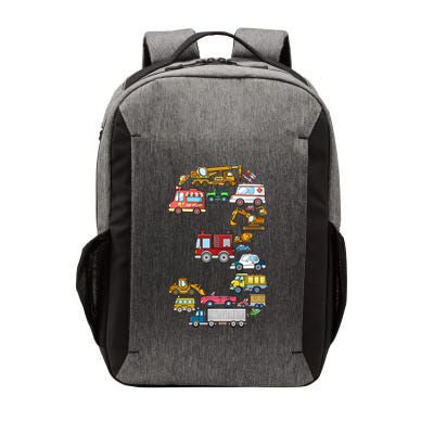 3rd Birthday 3 Year Old Transportation Cars Fire Truck Vector Backpack