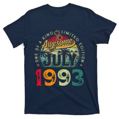 30th Birthday Awesome Since July 1993 30 Years Old Gifts T-Shirt