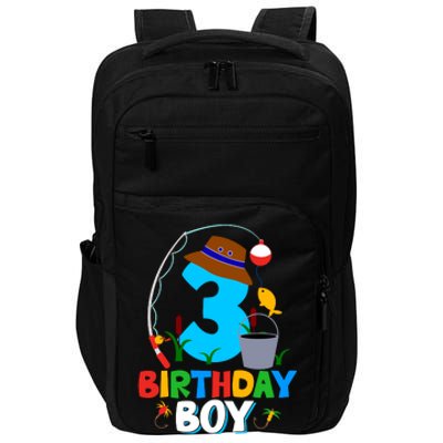 3rd Birthday Boy Fishing Fish Bday Party Decorations Impact Tech Backpack