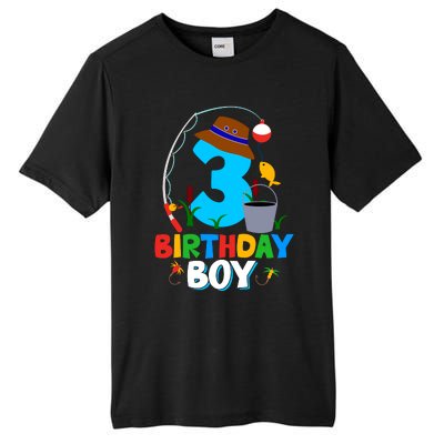 3rd Birthday Boy Fishing Fish Bday Party Decorations Tall Fusion ChromaSoft Performance T-Shirt