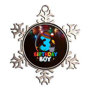 3rd Birthday Boy Fishing Fish Bday Party Decorations Metallic Star Ornament