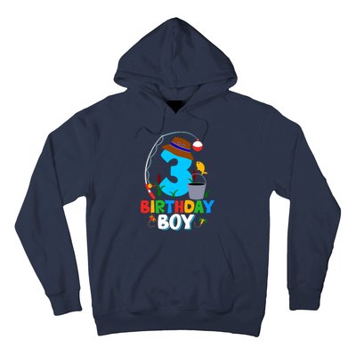 3rd Birthday Boy Fishing Fish Bday Party Decorations Hoodie