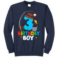 3rd Birthday Boy Fishing Fish Bday Party Decorations Sweatshirt