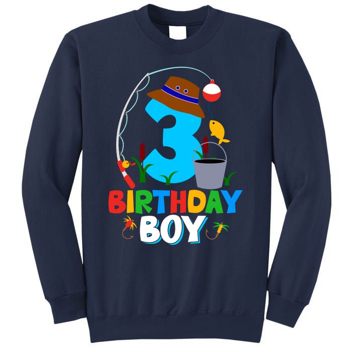 3rd Birthday Boy Fishing Fish Bday Party Decorations Sweatshirt