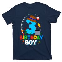 3rd Birthday Boy Fishing Fish Bday Party Decorations T-Shirt