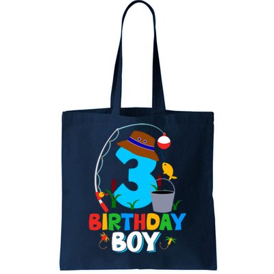 3rd Birthday Boy Fishing Fish Bday Party Decorations Tote Bag