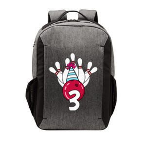 3 Birthday Bowling Theme Bowler 3rd Bday Party Vector Backpack