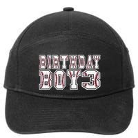 3rd Birthday Baseball Big Number Three 3 Year Old Day Funny 7-Panel Snapback Hat