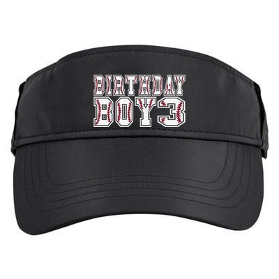 3rd Birthday Baseball Big Number Three 3 Year Old Day Funny Adult Drive Performance Visor