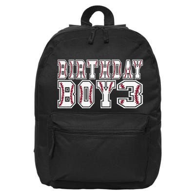 3rd Birthday Baseball Big Number Three 3 Year Old Day Funny 16 in Basic Backpack