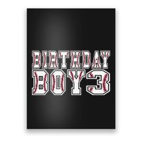 3rd Birthday Baseball Big Number Three 3 Year Old Day Funny Poster