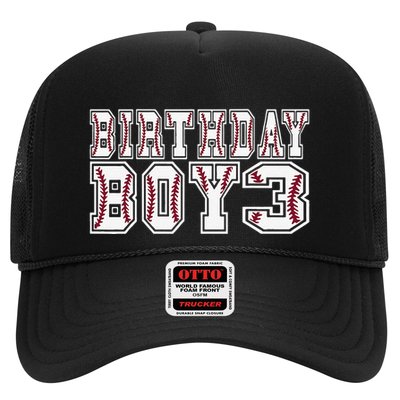 3rd Birthday Baseball Big Number Three 3 Year Old Day Funny Trucker Hat