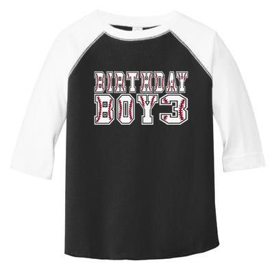 3rd Birthday Baseball Big Number Three 3 Year Old Day Funny Toddler Fine Jersey T-Shirt