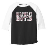 3rd Birthday Baseball Big Number Three 3 Year Old Day Funny Toddler Fine Jersey T-Shirt