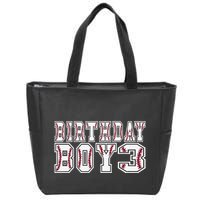 3rd Birthday Baseball Big Number Three 3 Year Old Day Funny Zip Tote Bag