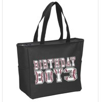 3rd Birthday Baseball Big Number Three 3 Year Old Day Funny Zip Tote Bag