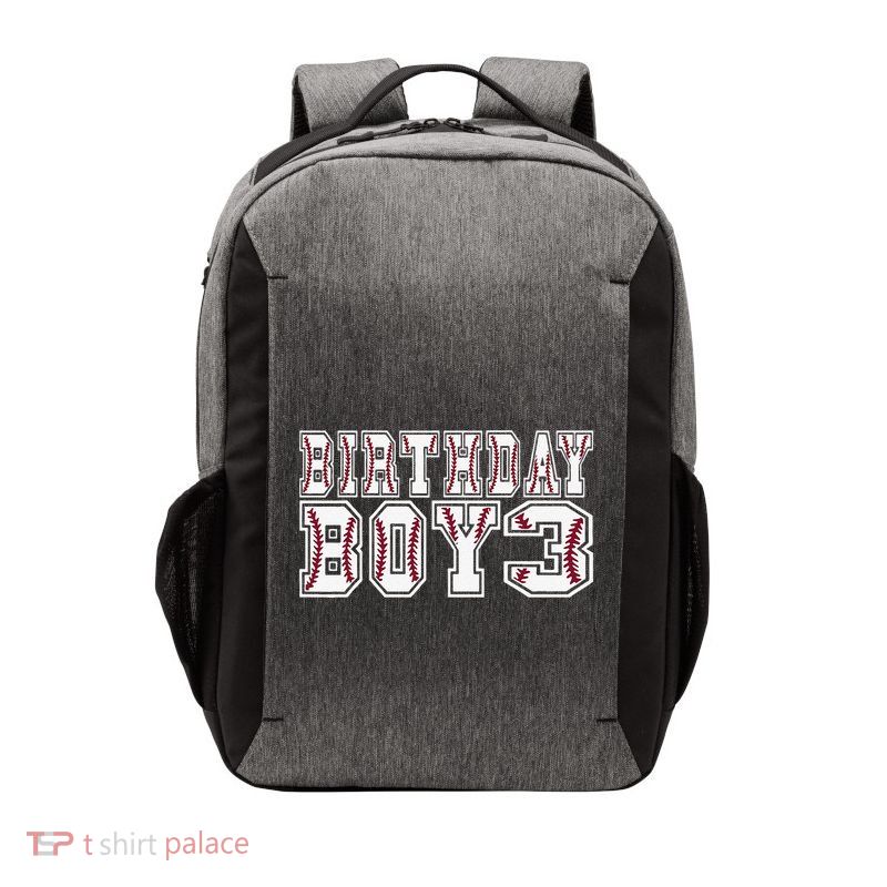 3rd Birthday Baseball Big Number Three 3 Year Old Day Funny Vector Backpack