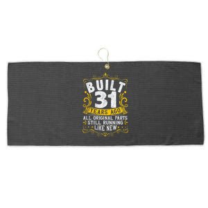 31st Birthday Built 31 Years Ago 31 Years Old Birthday Large Microfiber Waffle Golf Towel