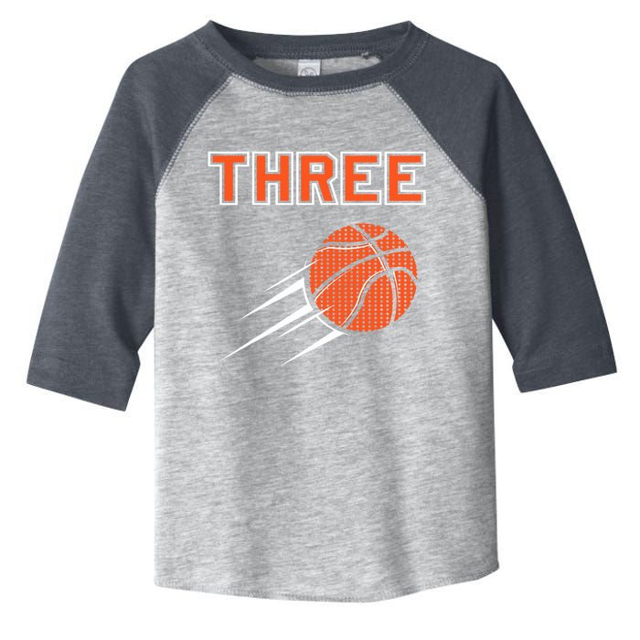  3rd Birthday Basketball Party Jersey 3 Years Old Toddler Fine Jersey T-Shirt