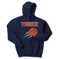  3rd Birthday Basketball Party Jersey 3 Years Old Kids Hoodie