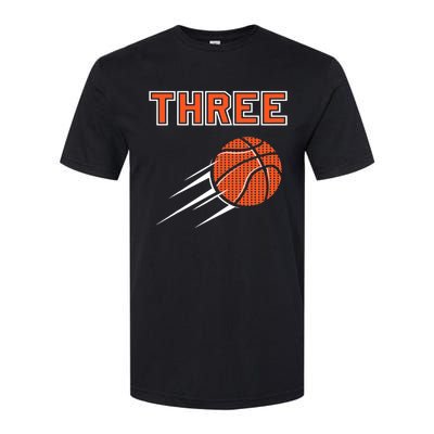  3rd Birthday Basketball Party Jersey 3 Years Old Softstyle® CVC T-Shirt