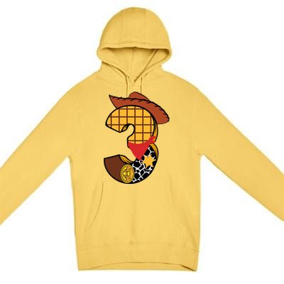 3rd Birthday Cowboy Premium Pullover Hoodie