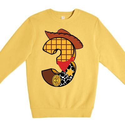 3rd Birthday Cowboy Premium Crewneck Sweatshirt