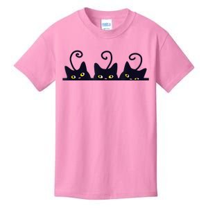 3 Black Cats Funny Cat Lovers Design Girl Boy Cat Kids T-Shirt