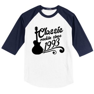 30th Birthday Classic Rockin Since 1993 Baseball Sleeve Shirt