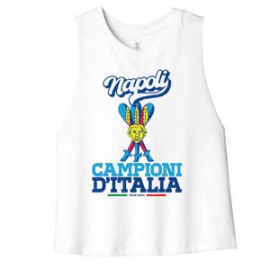 3 Bastoni Campioni d'Italia Napoli Tifosi Napoletani 1926 Women's Racerback Cropped Tank