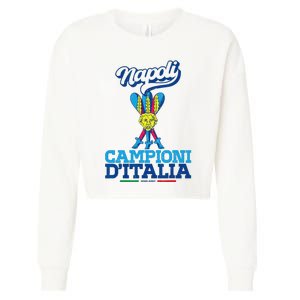 3 Bastoni Campioni d'Italia Napoli Tifosi Napoletani 1926 Cropped Pullover Crew