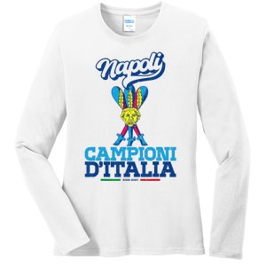 3 Bastoni Campioni d'Italia Napoli Tifosi Napoletani 1926 Ladies Long Sleeve Shirt