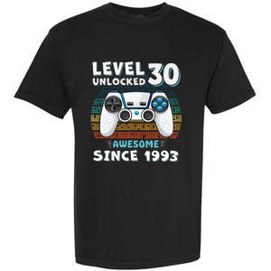 30 Birthday Decorations Gamer Men Video 1993 30th Birthday Garment-Dyed Heavyweight T-Shirt