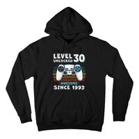 30 Birthday Decorations Gamer Men Video 1993 30th Birthday Hoodie