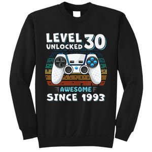 30 Birthday Decorations Gamer Men Video 1993 30th Birthday Sweatshirt