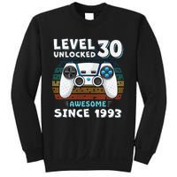 30 Birthday Decorations Gamer Men Video 1993 30th Birthday Sweatshirt