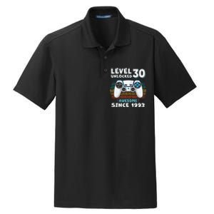 30 Birthday Decorations Gamer Men Video 1993 30th Birthday Dry Zone Grid Polo