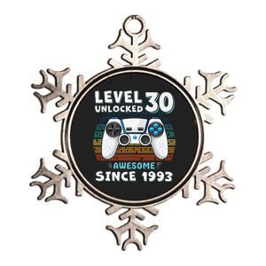 30 Birthday Decorations Gamer Men Video 1993 30th Birthday Metallic Star Ornament