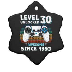 30 Birthday Decorations Gamer Men Video 1993 30th Birthday Ceramic Star Ornament