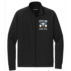 30 Birthday Decorations Gamer Men Video 1993 30th Birthday Stretch Full-Zip Cadet Jacket