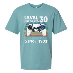 30 Birthday Decorations Gamer Men Video 1993 30th Birthday Sueded Cloud Jersey T-Shirt