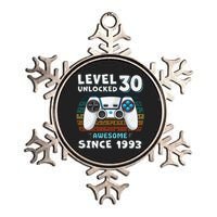 30 Birthday Decorations Gamer Men Video 1993 30th Birthday Metallic Star Ornament