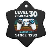 30 Birthday Decorations Gamer Men Video 1993 30th Birthday Ceramic Star Ornament