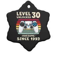 30 Birthday Decorations Gamer Men Video 1993 30th Birthday Ceramic Star Ornament