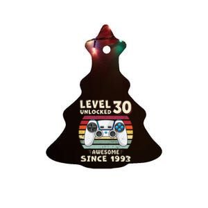 30 Birthday Decorations Gamer Men Video 1993 30th Birthday Ceramic Tree Ornament